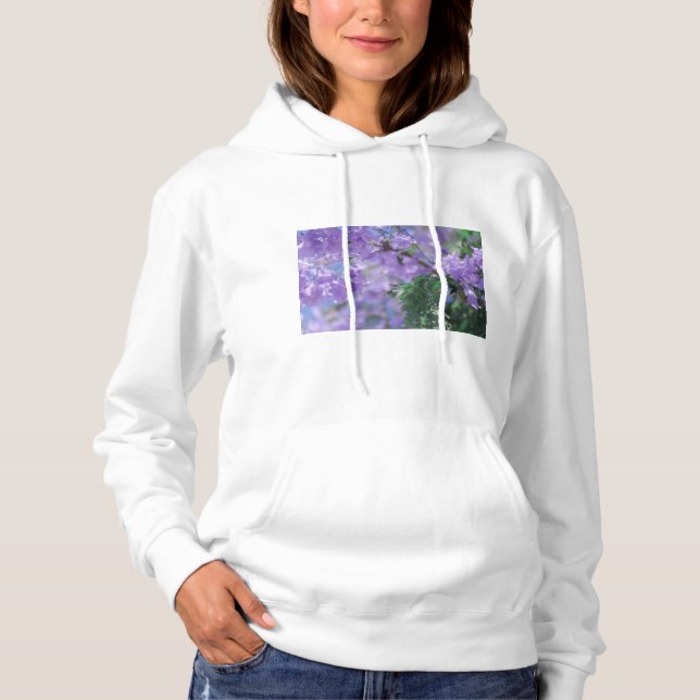 Lila Jacaranda Träd Flowers T Shirt (Framsida)