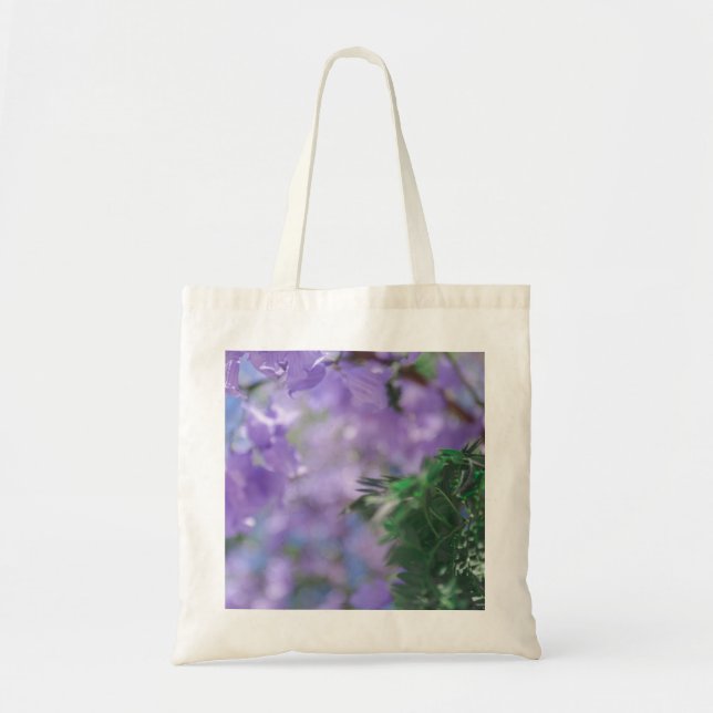 Lila Jacaranda Träd Flowers Tygkasse (Framsidan)