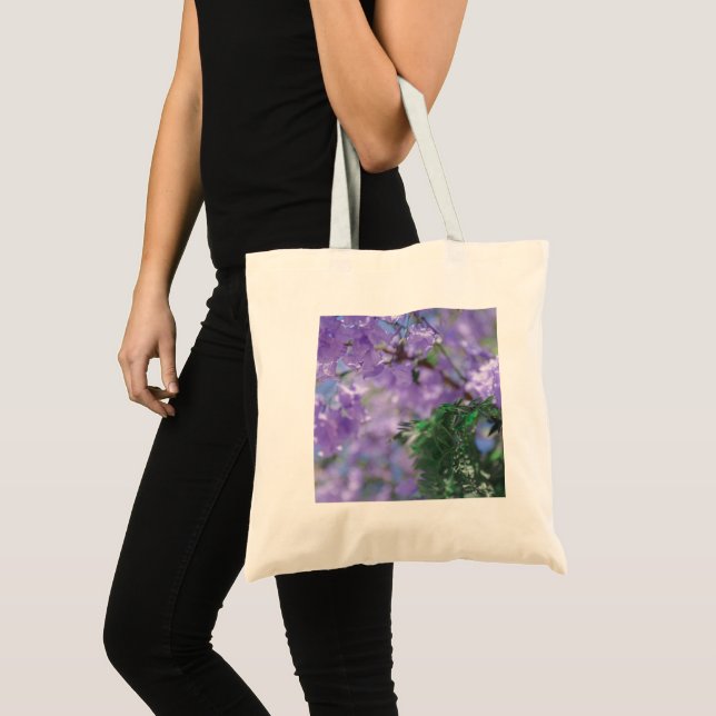 Lila Jacaranda Träd Flowers Tygkasse (Framsida (produkt))