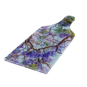 Lila Jacaranda Träd Oljemålning