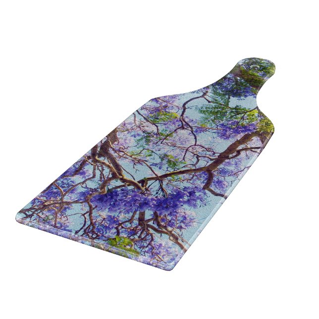Lila Jacaranda Träd Oljemålning (Hörn)