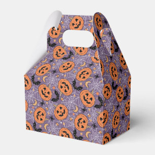 Lila Jack-O-Lantern Halloween Mönster Presentaskar