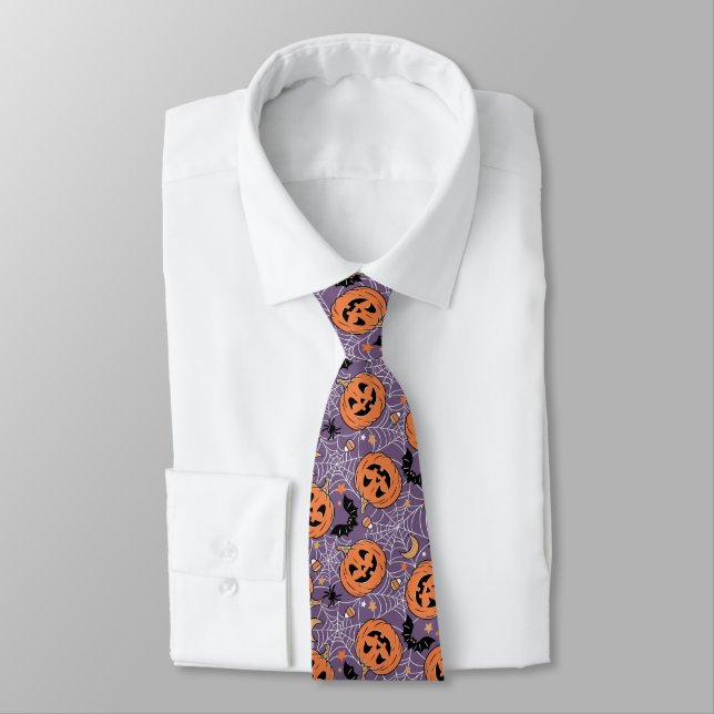 Lila Jack-O-Lantern Halloween Mönster Slips (Bunden)