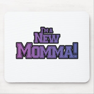 Lila... Jag är New Momma Tshirts och Gifts Musmatta