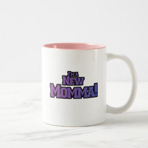Lila... Jag är New Momma Tshirts och Gifts Två-Tonad Mugg