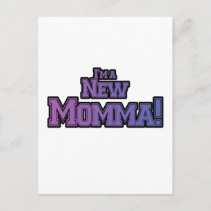 Lila... Jag är New Momma Tshirts och Gifts Vykort