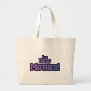 Lila: Jag är New Mor Tshirts and Gifts Jumbo Tygkasse