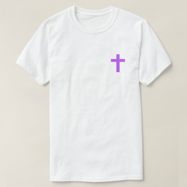 Lila jag tror på Jesus t-shirt (Design framsida)