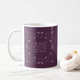 Lila Jane Austen Emma Blommigt Kärlek citat Kaffemugg