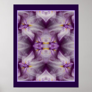 Lila Japansk Iris Flower-Abstrakt Poster