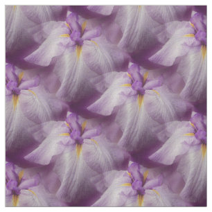 Lila Japansk iris Flower Nature Mönster Tyg