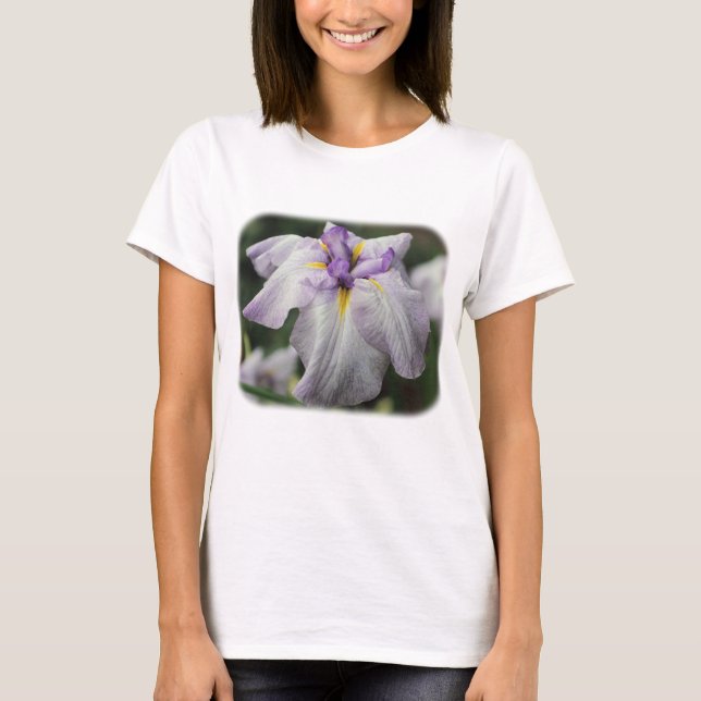 Lila Japansk irisBlommigt Nature T-Shirt (Framsida)