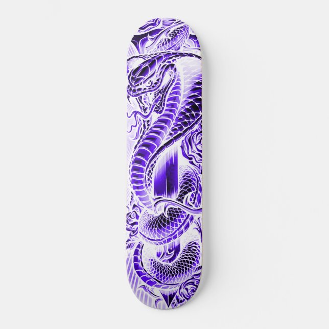 Lila Japansk Street Cobra Classic Skate Deck (Framsida)