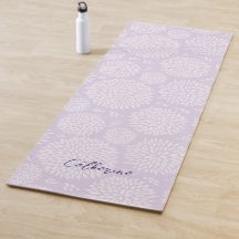 Lila japanska Inspired Flower Mönster Monogram