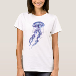 Lila Jellyfish illustration design T Shirt