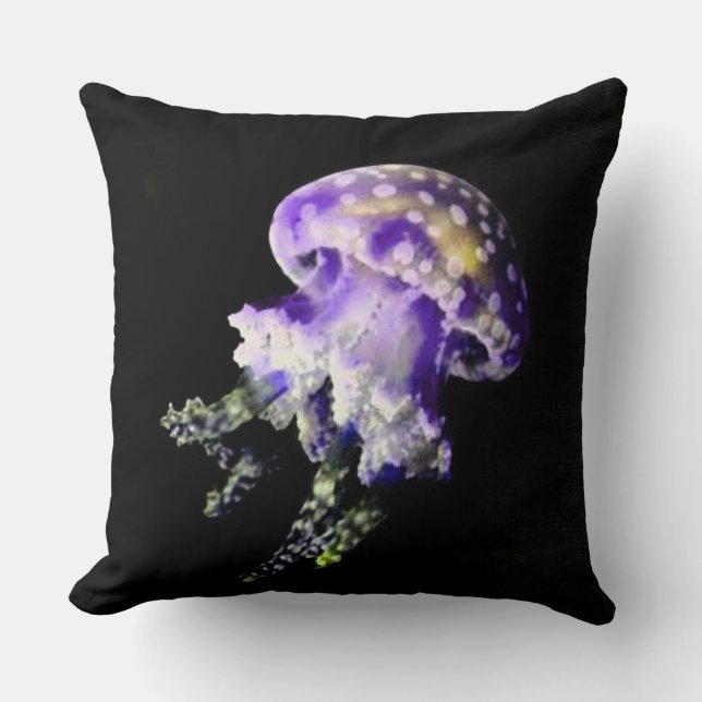 Lila Jellyfish Pillow Kudde (Framsida)
