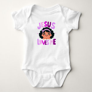 Lila "Jesus Kärlek Me"-design T Shirt