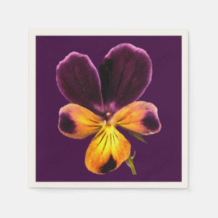 Lila Johnny Jump Flowers Pappra Napkins Pappersservett