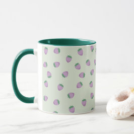 Lila Jordgubbar Mugg