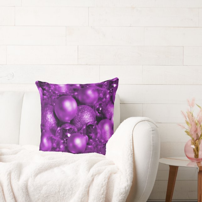 Lila Jul Baubles Kudde (Soffa)