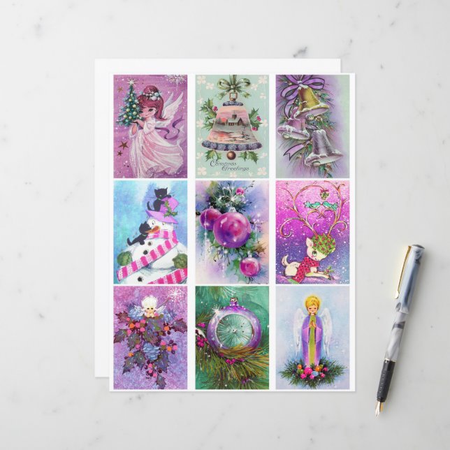 Lila Jul Clipart (Fram/Back In Situ)