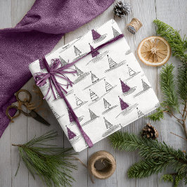 Lila jul Mönster#5 ID1009 Presentpapper