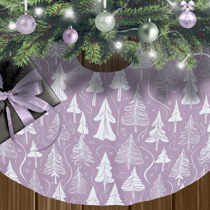 Lila jul Mönster#6 ID1009 Julgransmatta Borstad Polyester