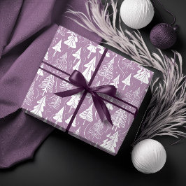 Lila jul Mönster#6 ID1009 Presentpapper