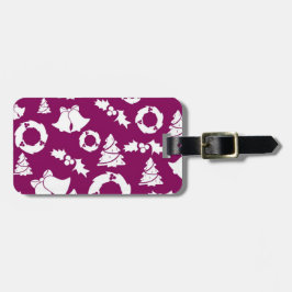 Lila jul Mönster Bagagebricka