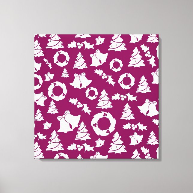 Lila jul Mönster Canvastryck (Framsida)