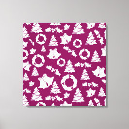 Lila jul Mönster Canvastryck