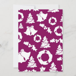 Lila jul Mönster Julkort