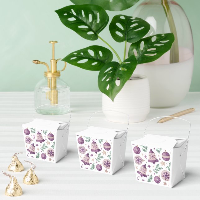 "Lila Juldekoration och Bell-favoritruta" Presentaskar (Multipel)