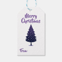 Lila Julgran God jul Gift Märkre