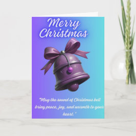 "Lila julhälsningskort Helgkort