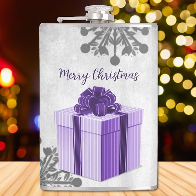 Lila julklapp Helgdag Fickplunta (Purple Christmas Gift Holiday Flask)
