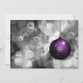 lila julkort för festliga helgdagar i silver