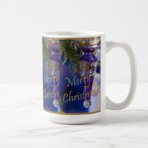 Lila julprydnad kaffemugg
