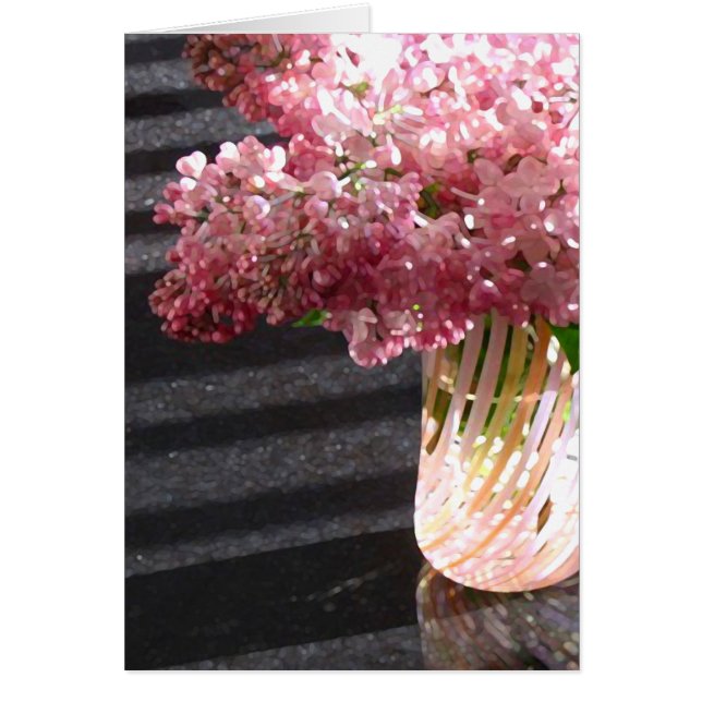 Lila 'jungfru Blush Hälsningskort (Framsidan)