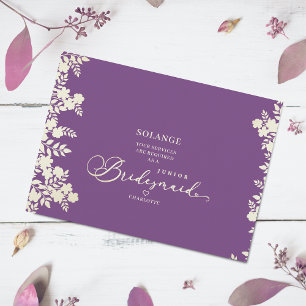 Lila Junior Bridesmaid Frieri botaniskt Ram