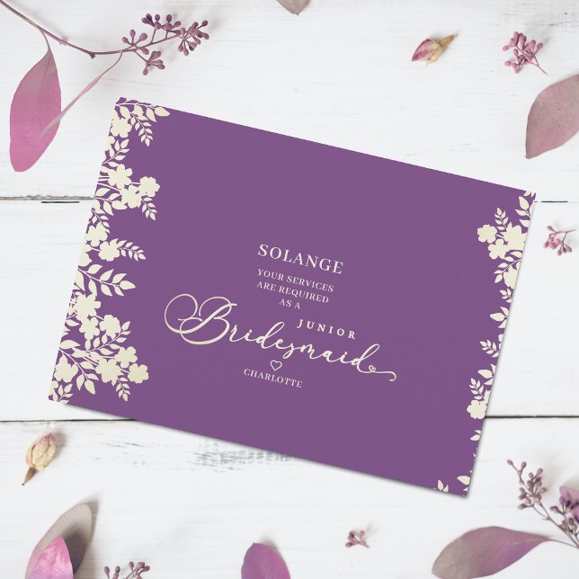 Lila Junior Bridesmaid Frieri botaniskt Ram (Skapare uppladdad)