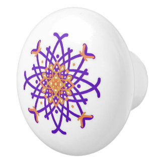 Lila Kaleid Ceramic Knob Knopp