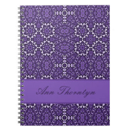 Lila Kaleidescope Mönster Anpassningsbar bärbar da Anteckningsbok