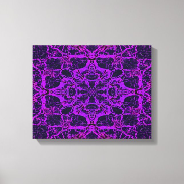 Lila kaleidoscope mönster canvastryck (Framsida)