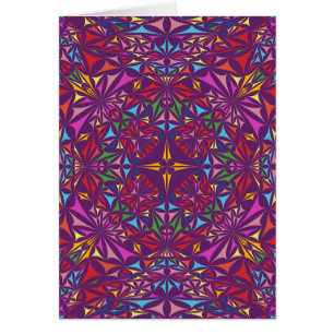 Lila Kaleidoscope Ornate Mönster OBS Kort