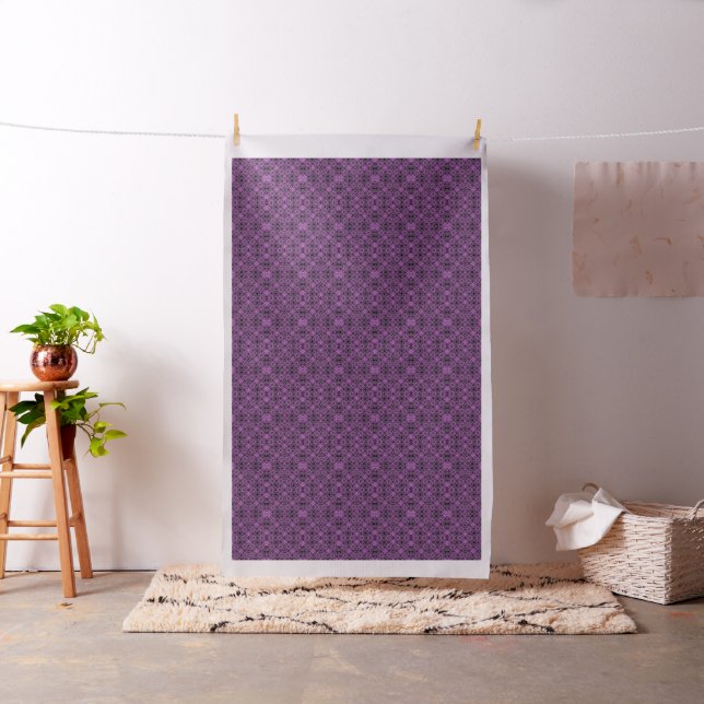 Lila kaleidoskop abstrakt mönster Fabric Tyg (In Situ)