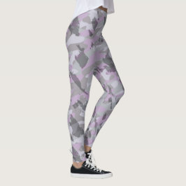 Lila kamouflage abstrakt leggings