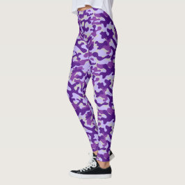 Lila kamouflage leggings