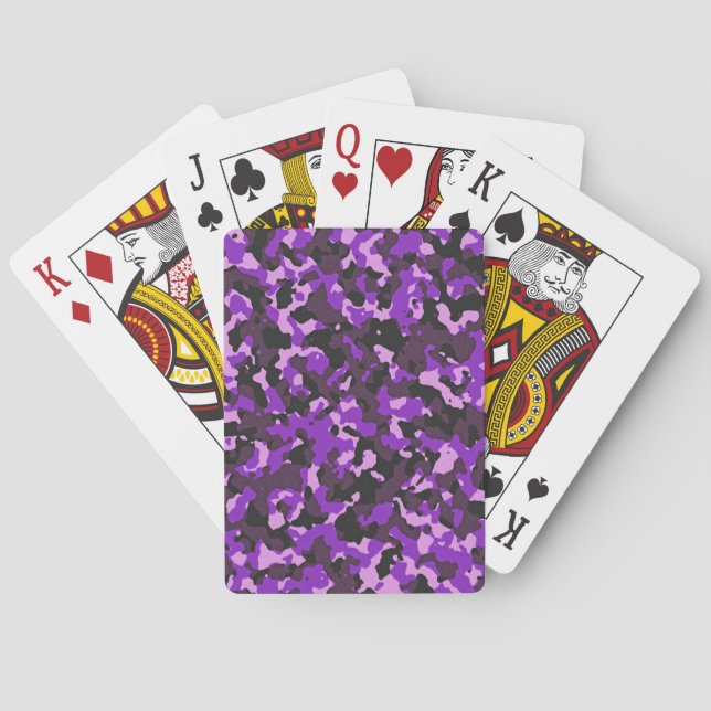 Lila kamouflage mönster casinokort (Baksidan)