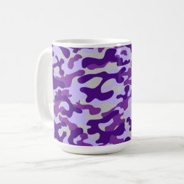 Lila kamouflage mönster kaffemugg